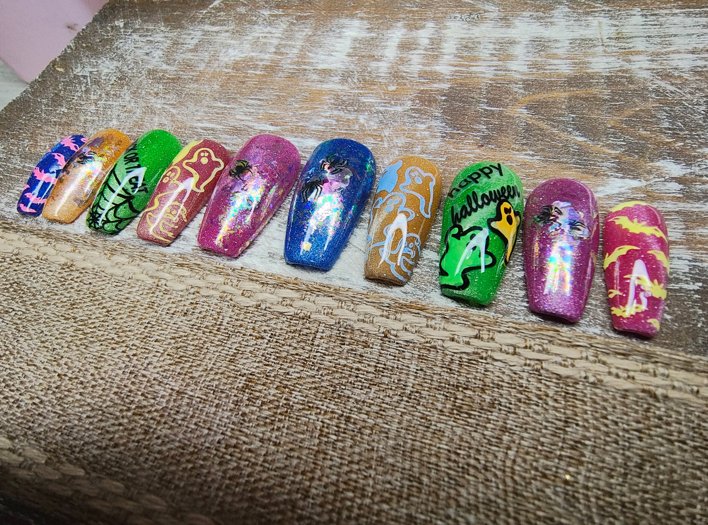 Neon Halloween w/ Glow in the Dark art